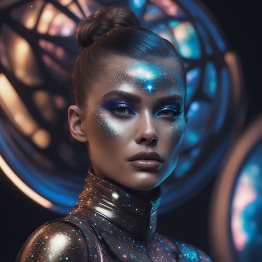 futuristic robot makeup