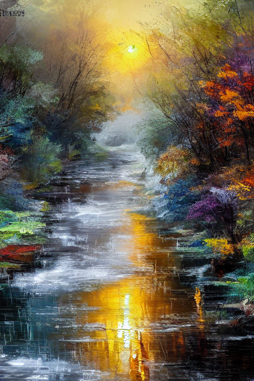 Diamond Painting Kits for Adults Colorful Cloud River Landscape