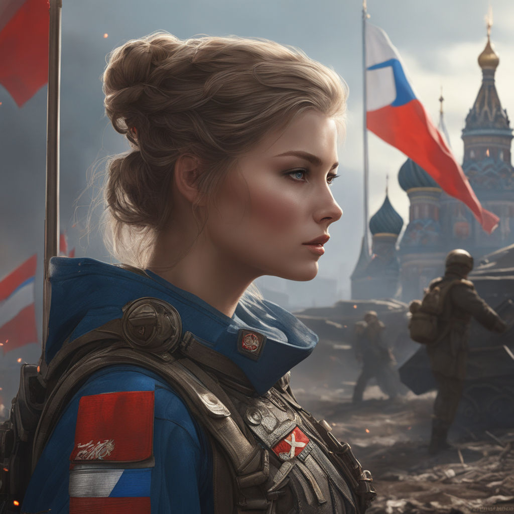 russia flag perspective anim