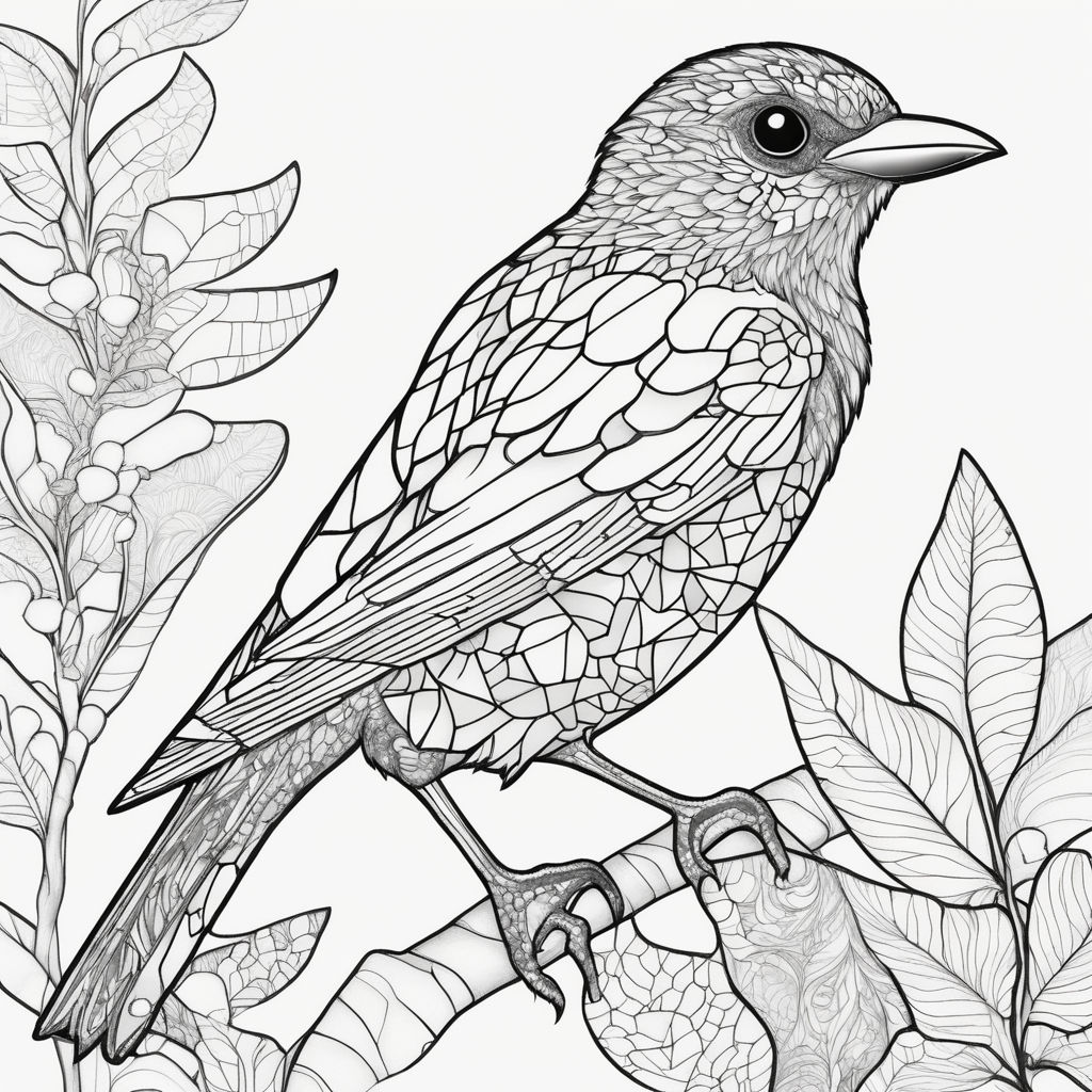 Northern cardinal coloring pages