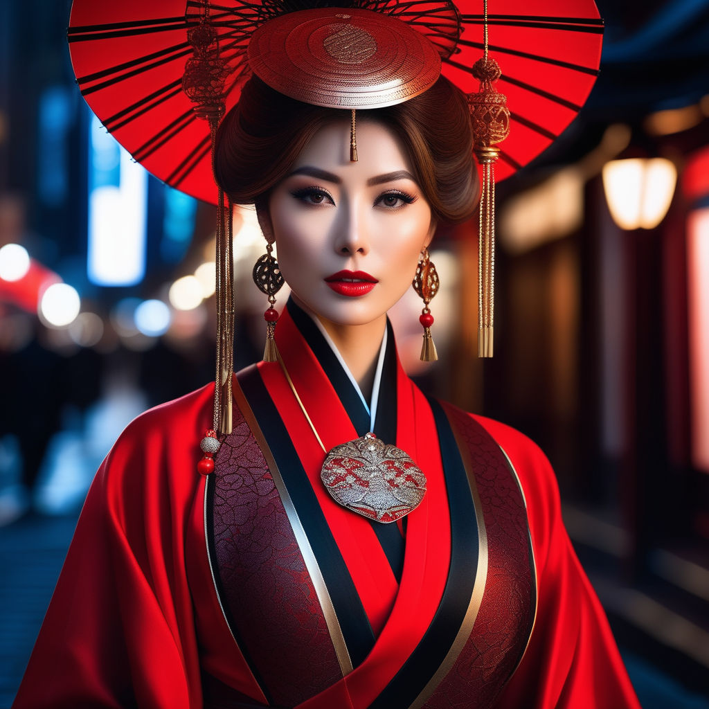 glamorous and sexy geisha - Playground