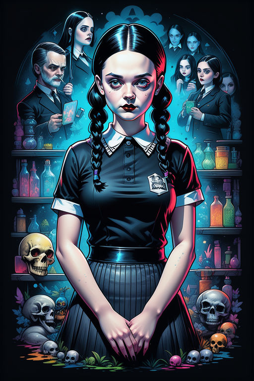 Wednesday Addams (ft. Enid and Thing) - Netflix's Wednesday fan-art by  TIGZON on Newgrounds