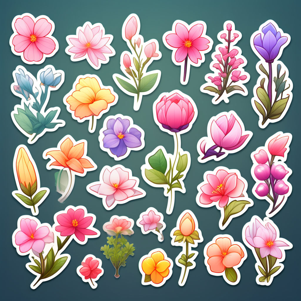 create stickers of flower - Playground