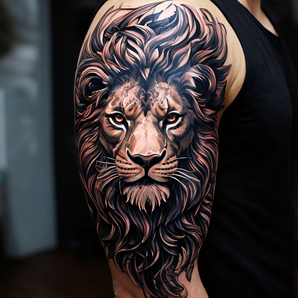 Tattoo uploaded by Sarah Calavera • Killer lion and mechanical design in  black and grey Photo from Pinterest by unknown artist #steampunk #victorian  #scifi #vintage #futuristic #mechanical #lion #blackandgrey • Tattoodo
