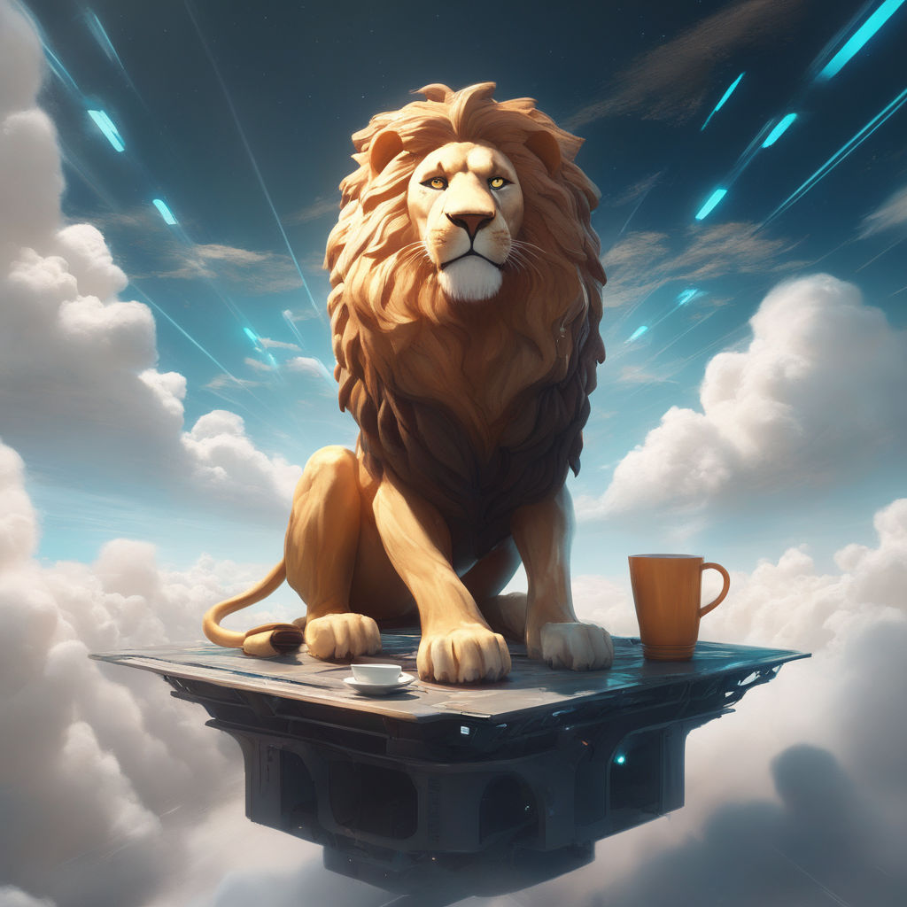 Narnia Aslan under cloudy skies HD wallpaper