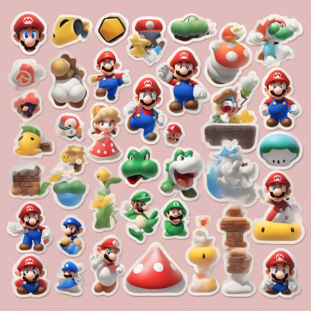 sticker of Princess Peach from Super Mario - Playground