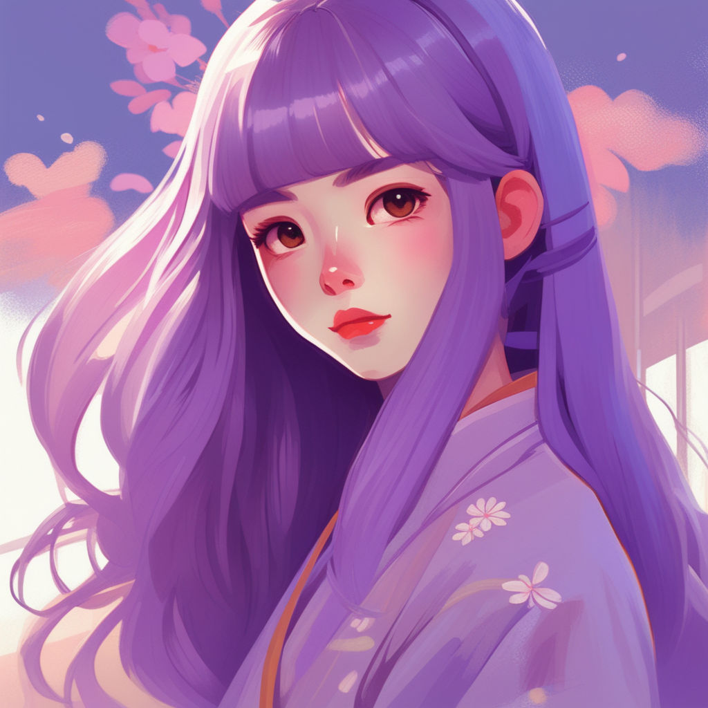 Purple haired anime character HD wallpapers  Pxfuel