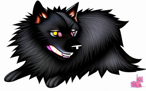 Anime Black Wolf With Green Eyes