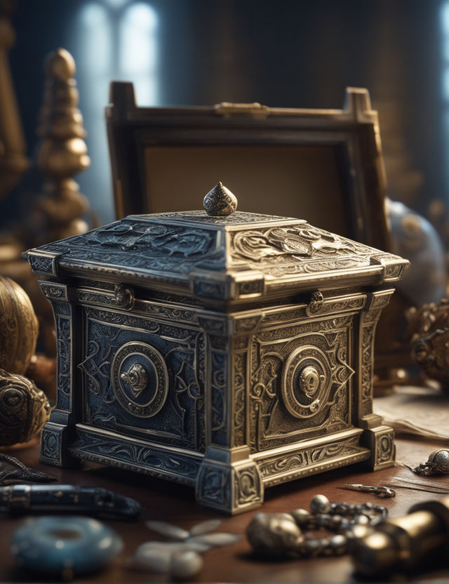 Gold, jeweled treasure chests