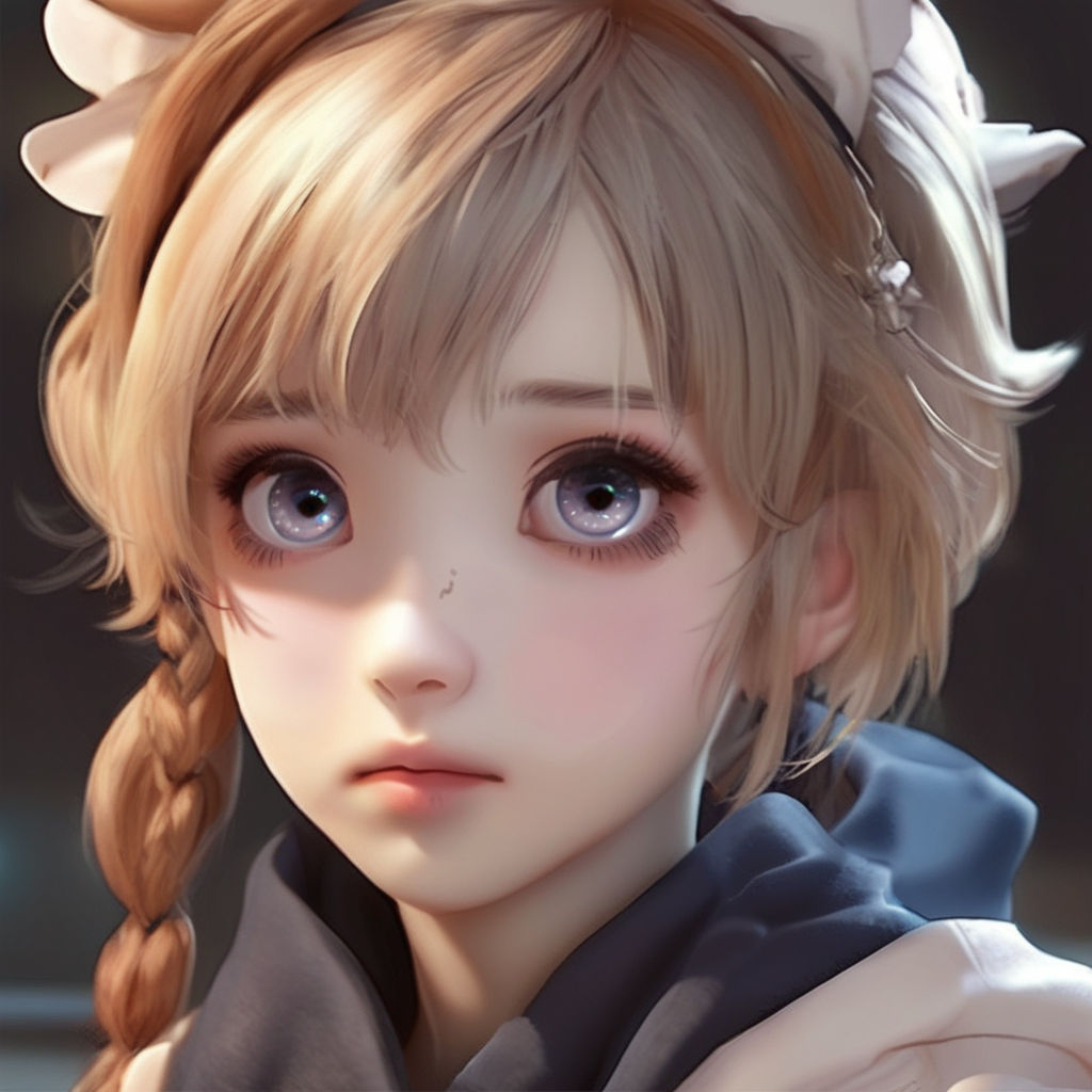 anime girl close up portrait\