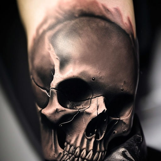 Black and Grey Realism Skull Tattoo  Love n Hate