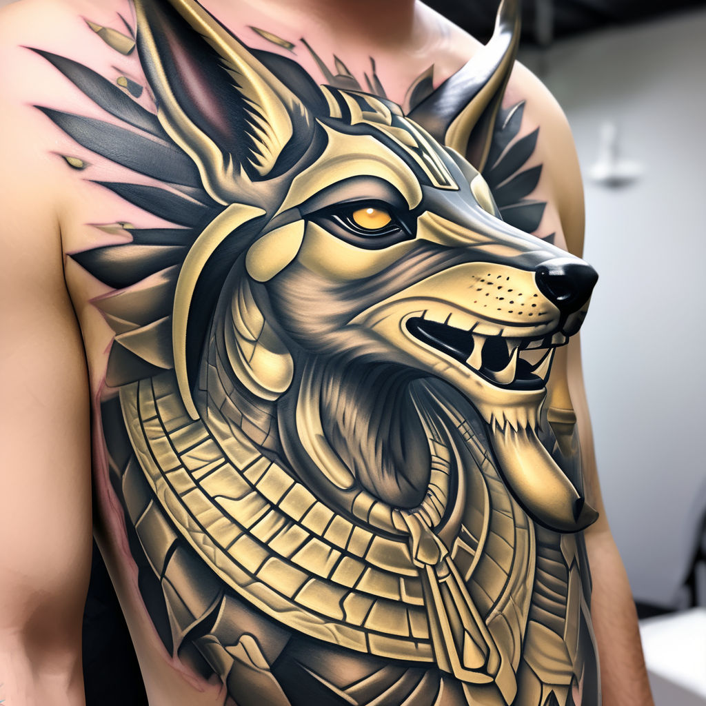 Tattoo uploaded by Jennifer R Donnelly | Anubis tattoo by Ayberkcem  #ayberkcem #anubis #anubistattoo #egypt… | Egyptian tattoo sleeve, Anubis  tattoo, Sleeve tattoos