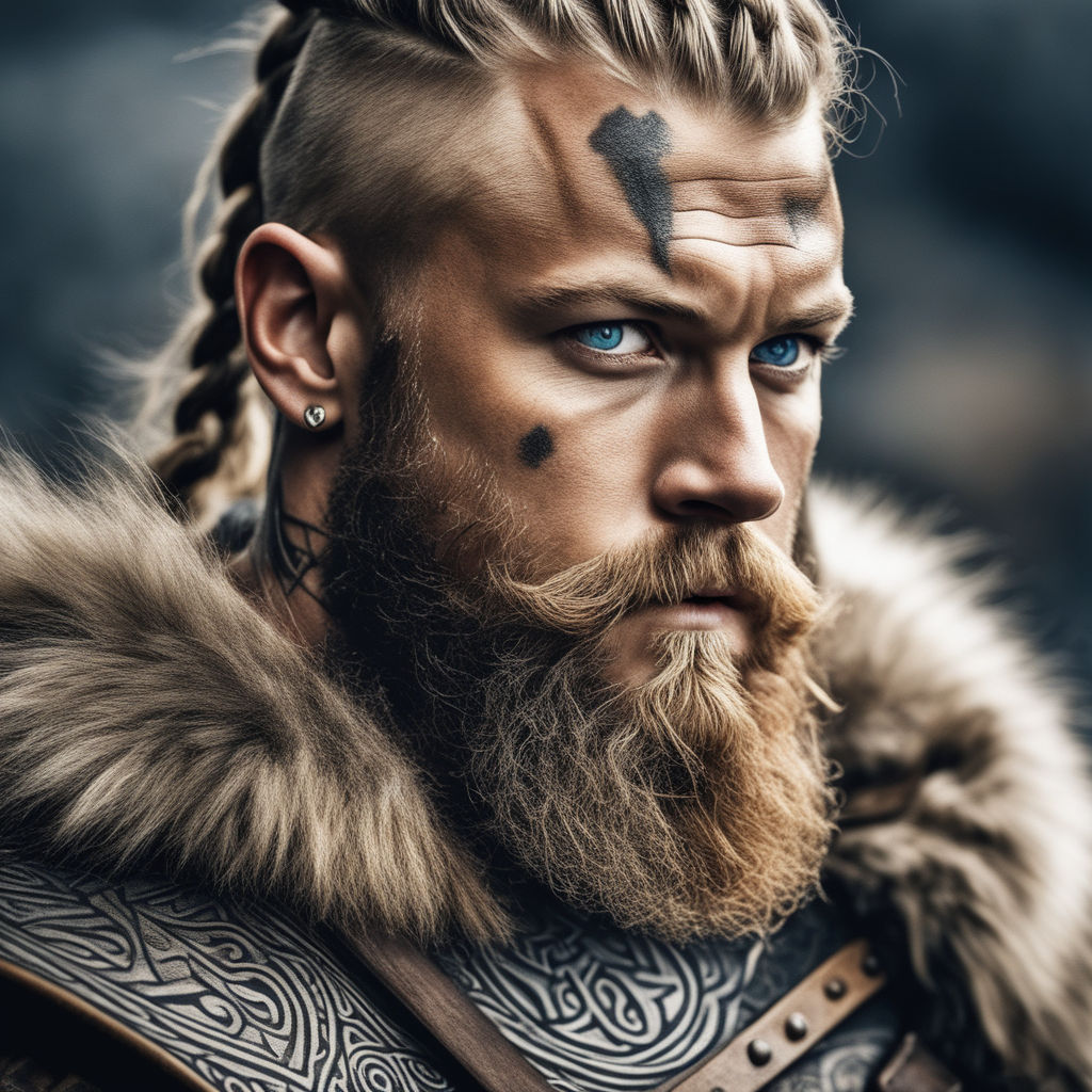 Been working on the Ragnar Lothbrok look for quite some time now. Finally  think I'm about there, just in time for Halloween (head shave coming up  again tonight) : r/beards
