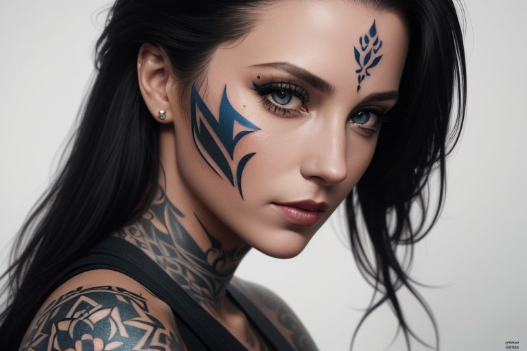 Abstract symmetrical tattoos in elf fantasy Vector Image