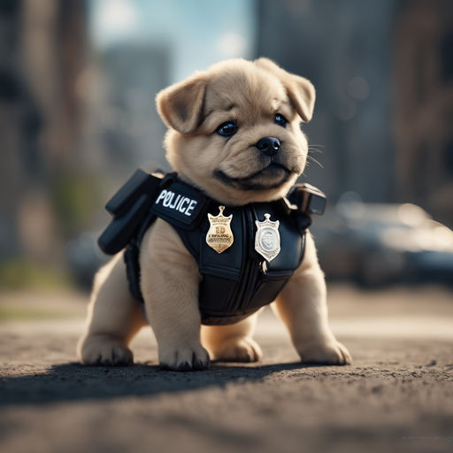 cute puppy police