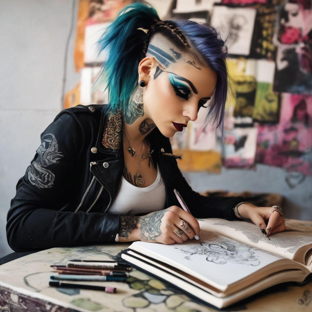 punk drawing style