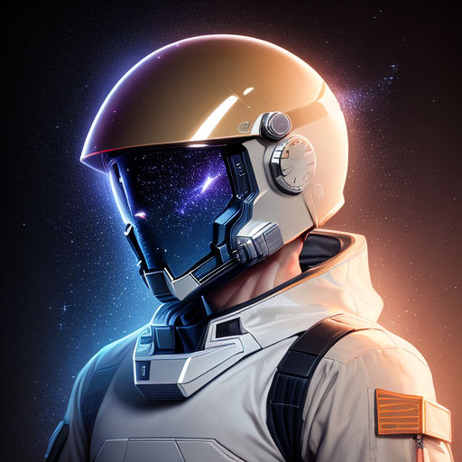 animated astronaut in space