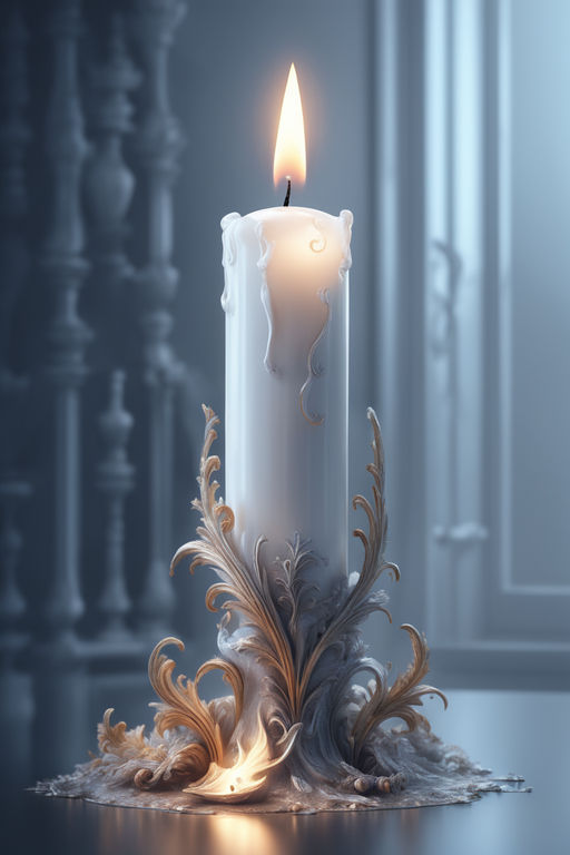 Realistic flame candle mockup lit wax decoration Vector Image