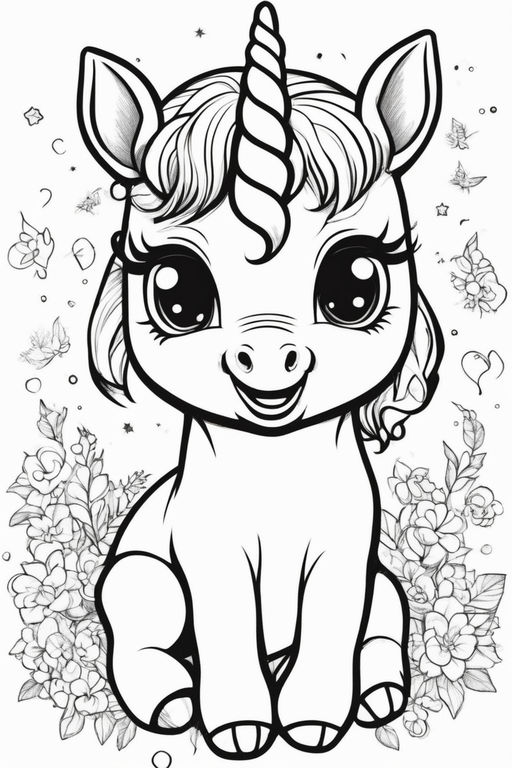 Unicorn Coloring Book: For Kids Ages 3 - 8: Beautiful Unicorn Coloring Book  for Girls and Kids