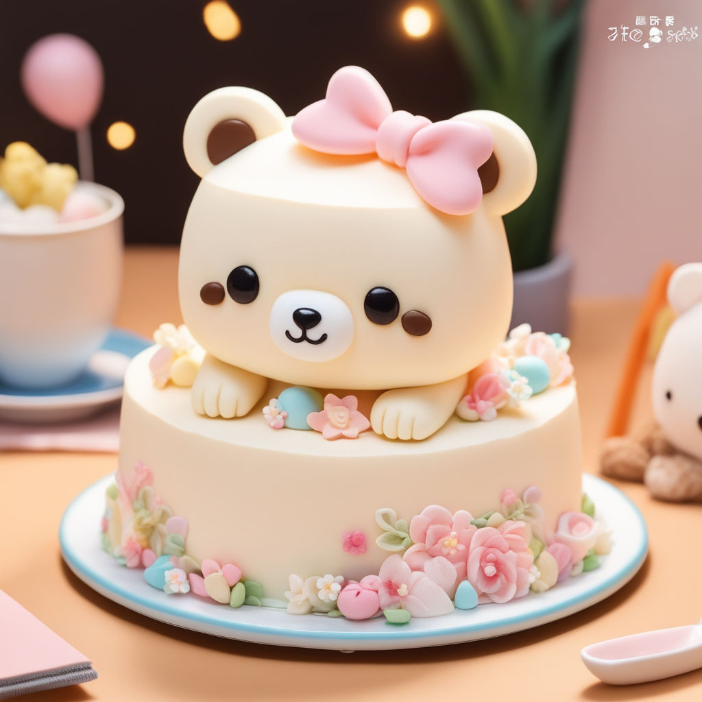 Cute Sleeping Teddy Cake