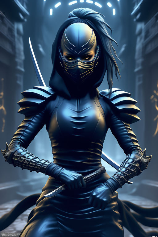 3D CG rendering of a female ninja Stock Photo by ©TsuneoMP 119595944