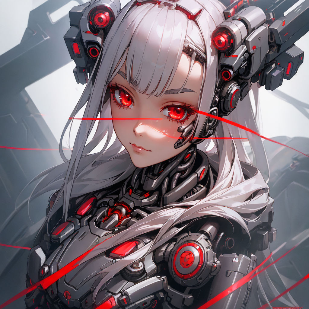 anime cyborg face