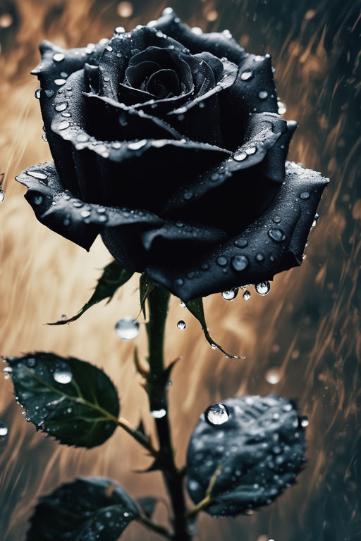 black rose petals flying background - Playground