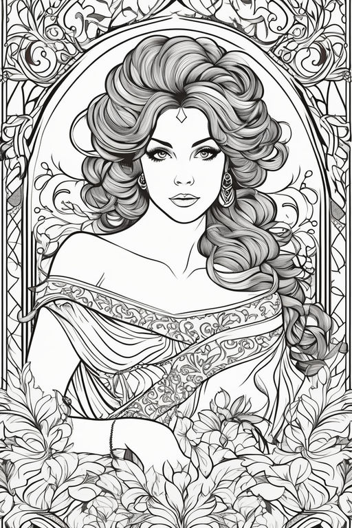 alphonse mucha coloring pages