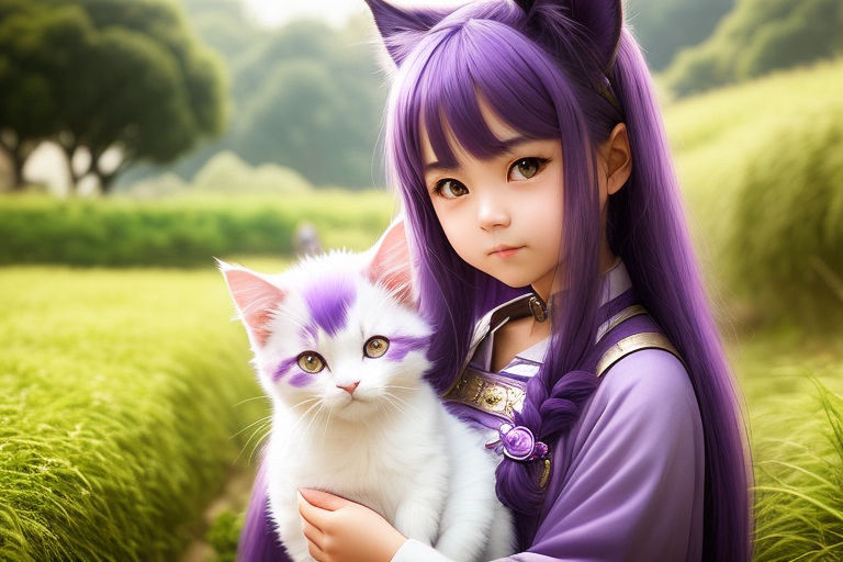 Nekopara Catgirl Anime Mangaka Cat purple animals png  PNGEgg