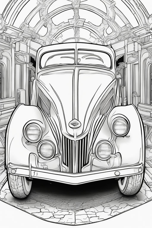 vw beetle coloring page