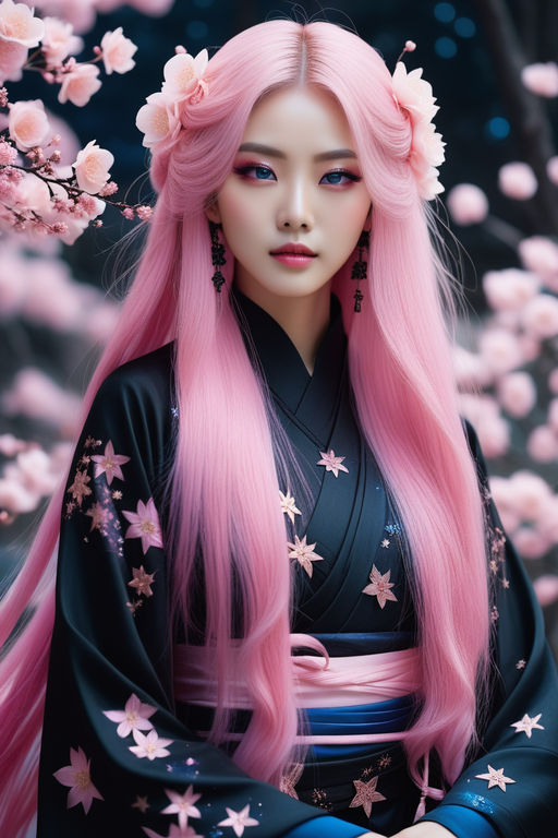 Long Soft Flowy Hair (Pink)