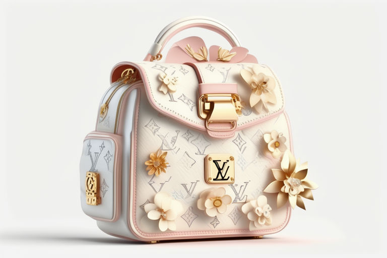 Louis Vuitton Creme Calfskin Mechanical Flower Lockme Mini