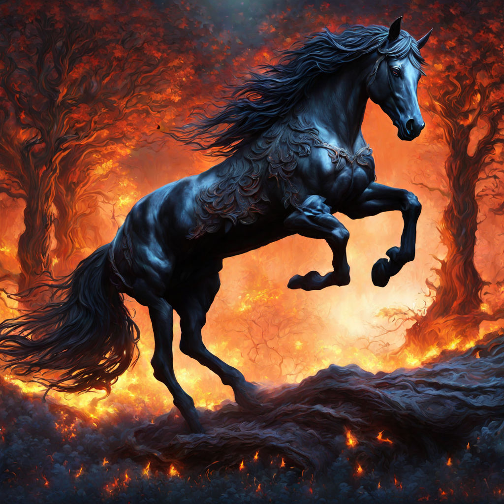 evil black horse wallpaper