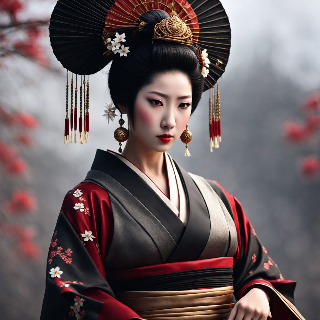 geisha warrior hair