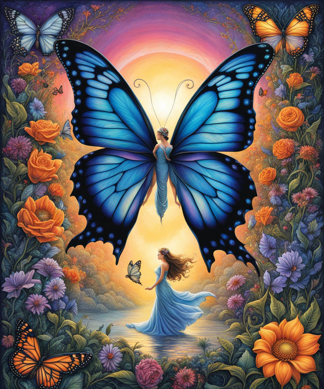 symbolizing transformation and growth. Each butterfly represents a