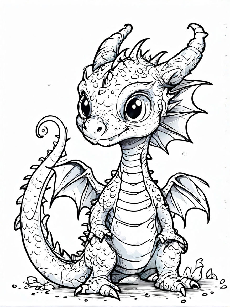 Cute Dragon | Print & Cut File – CraftSmithco