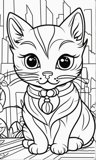 cute cartoon animals with big eyes coloring pages