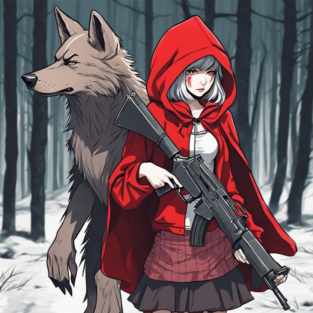 little red riding hood and wolf anime