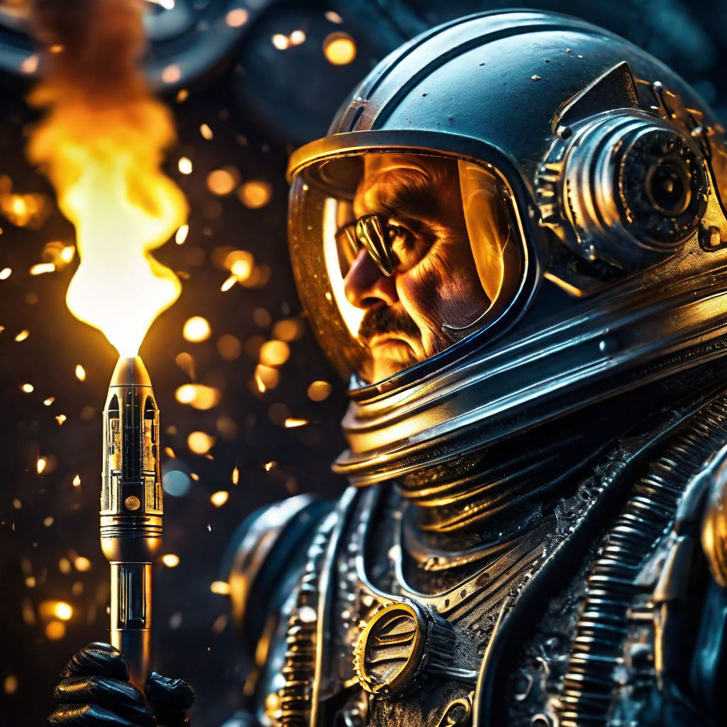 Astronaut Wallpaper 4K, Rocket, Surreal