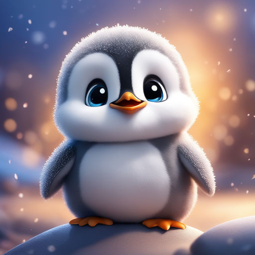 baby penguin cartoon wallpaper