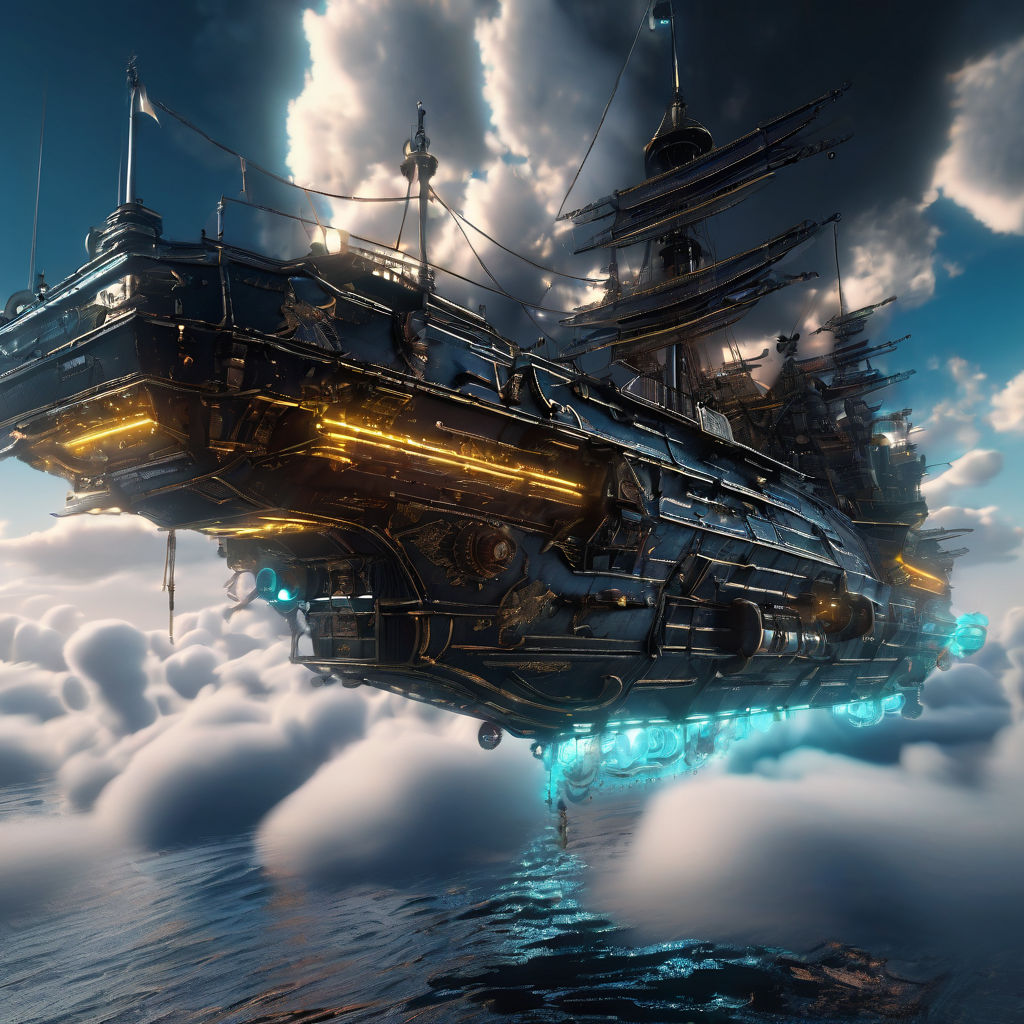 steampunk flying ship