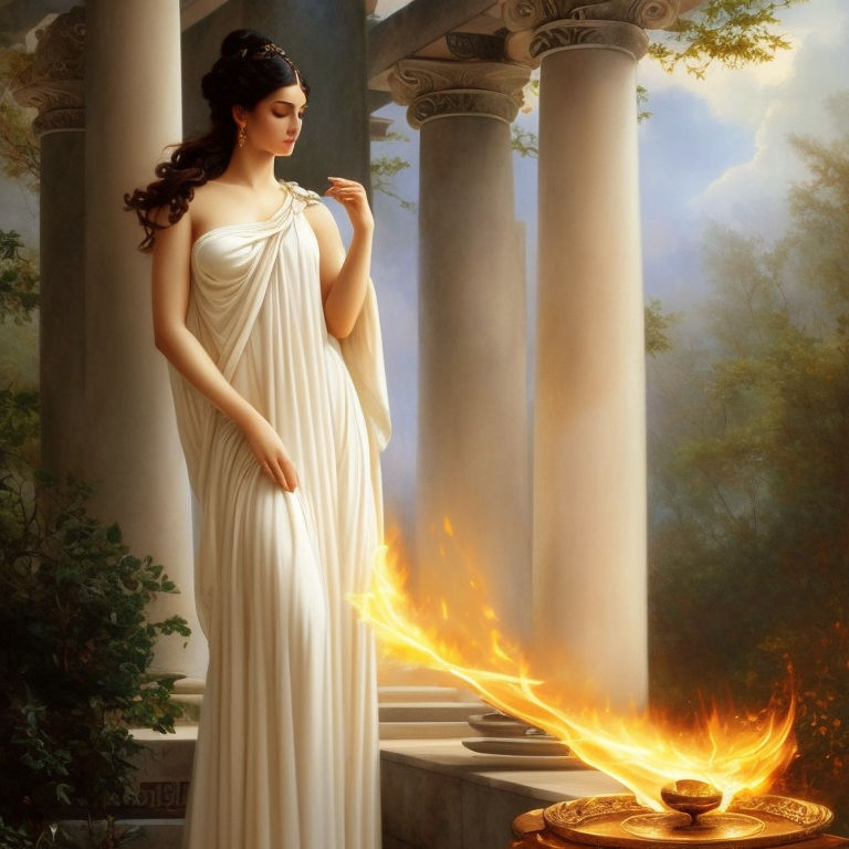 greek goddess of fire