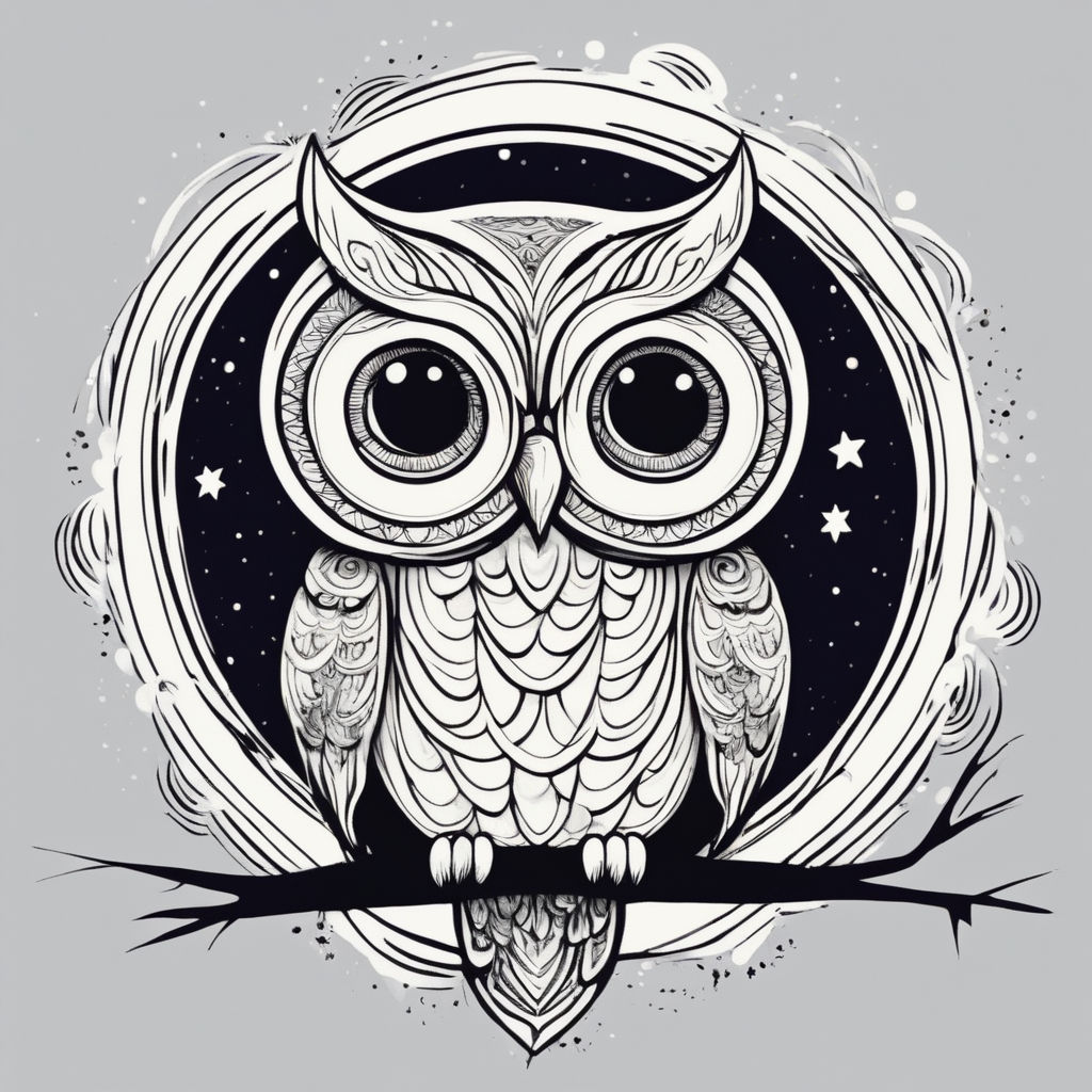 cute owl drawing