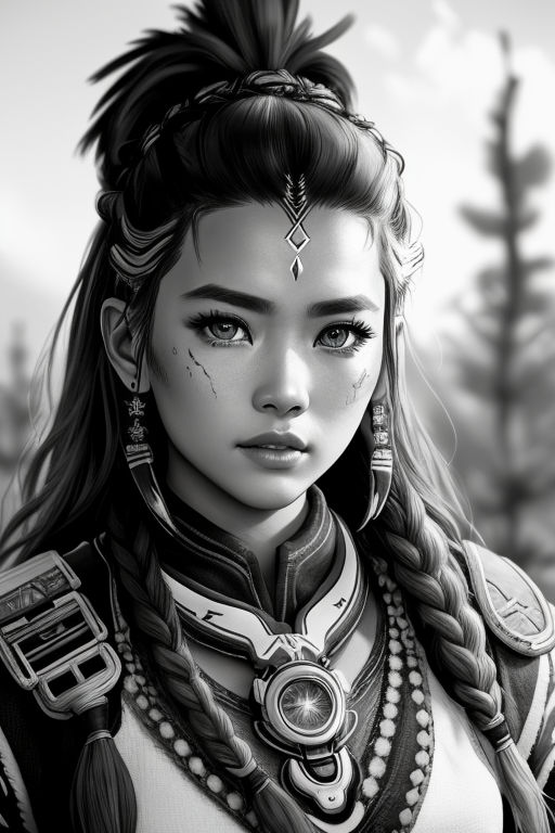 female warrior drawings