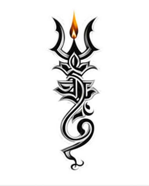 Shiv Shakti Trishul Tattoo Rudhraksha Waterproof For Men and Women  Temporary Tattoo