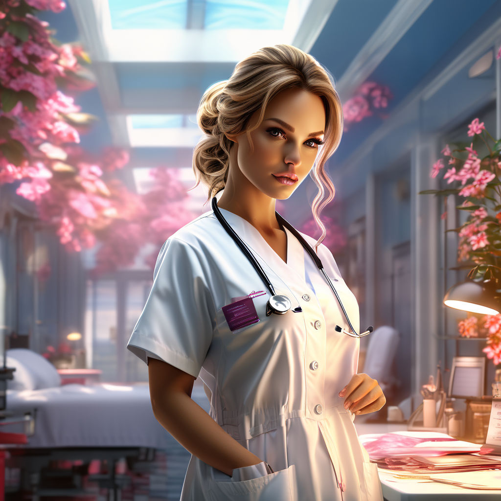 Woman Nurse Drawing