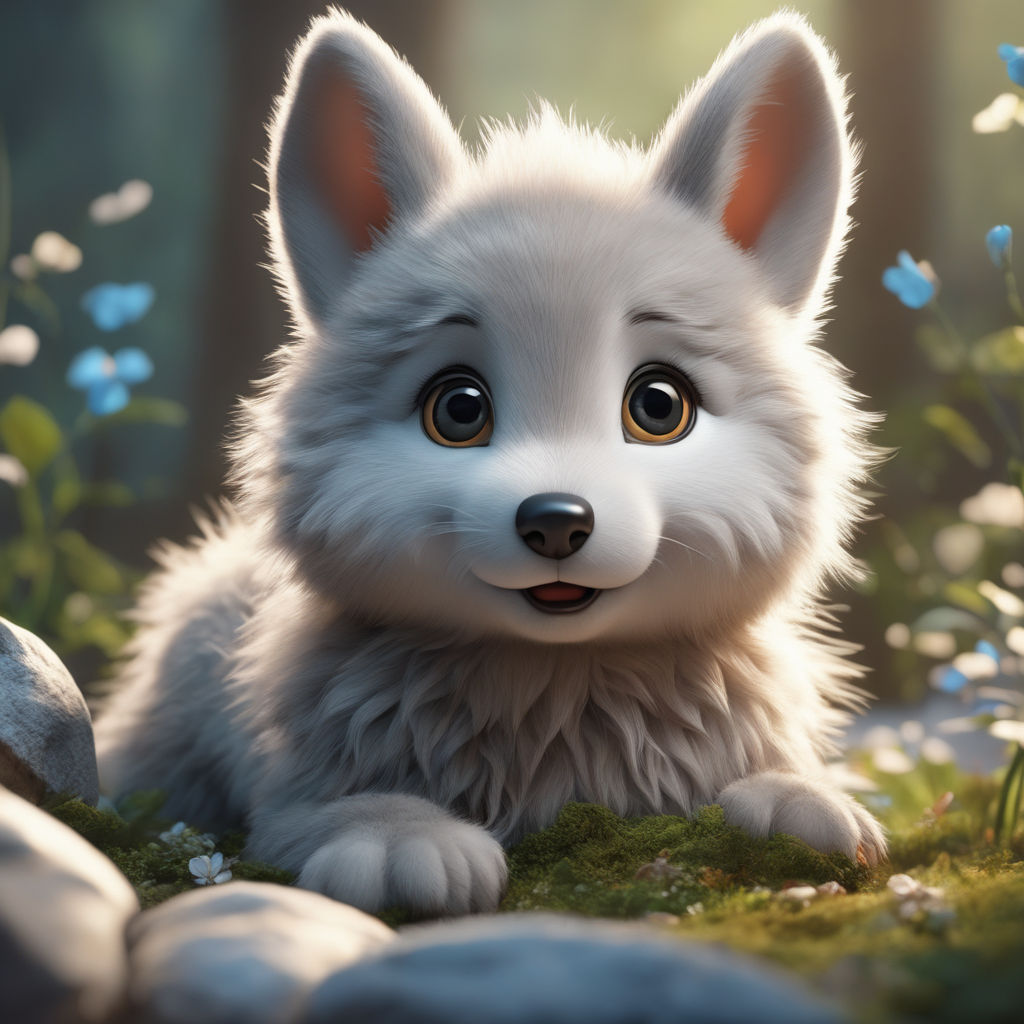 cute baby wolf backgrounds