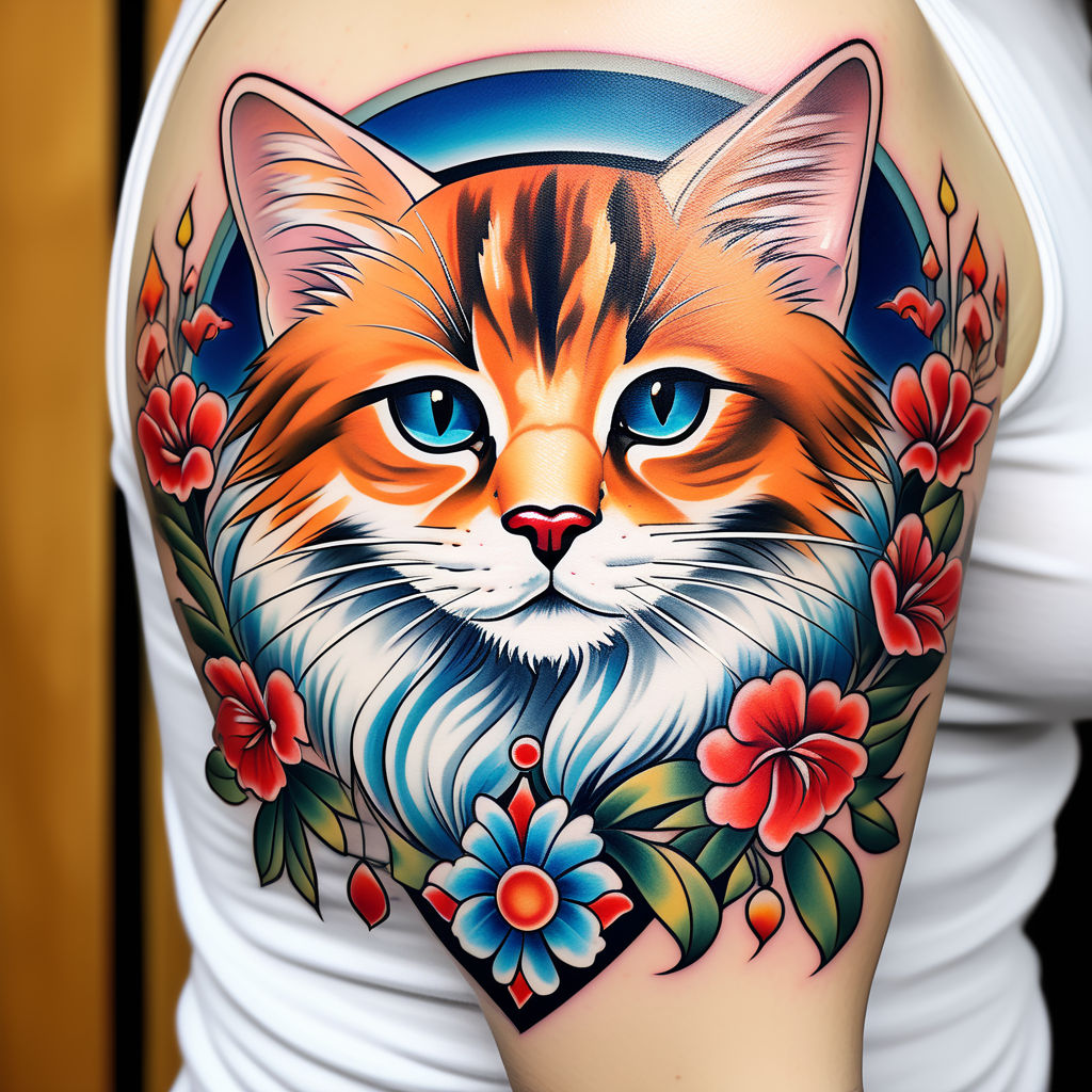 38 Cute Cat Tattoo Examples | Cute cat tattoo, Cat tattoo designs, Cat  tattoo