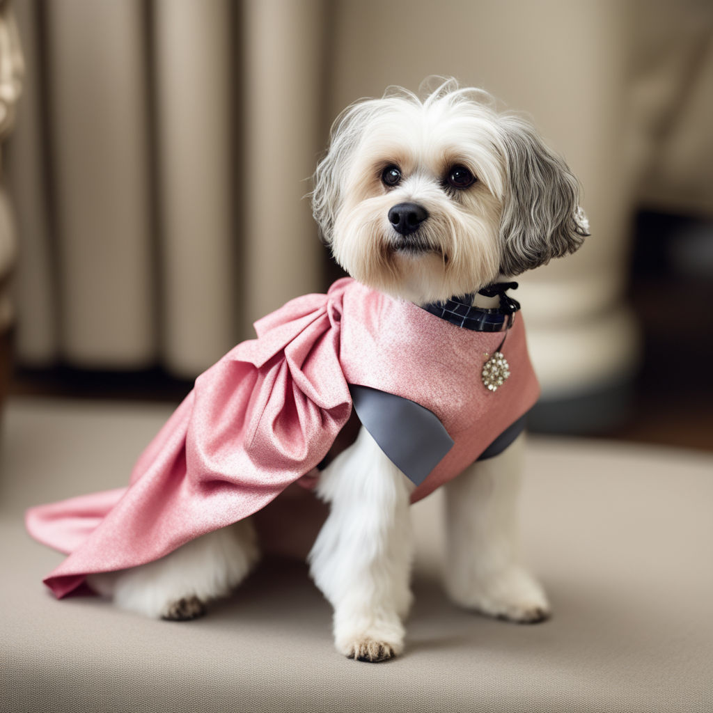 A puppy in a Louis Vuitton dress - Playground