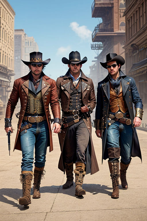 1800 western clothing worn by cowboys. - Playground AI